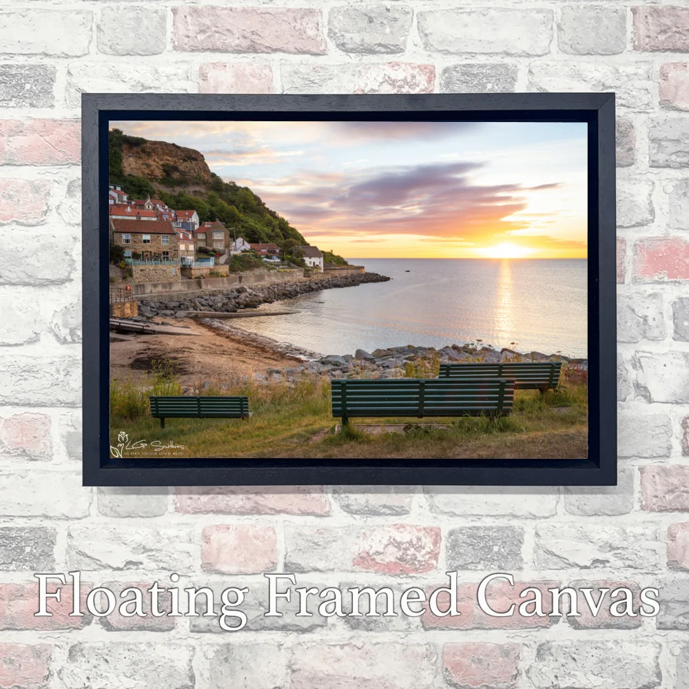Runswick Bay Beach 3 Runswick Bay Beach - Landscape-Float-Frame-Canvas