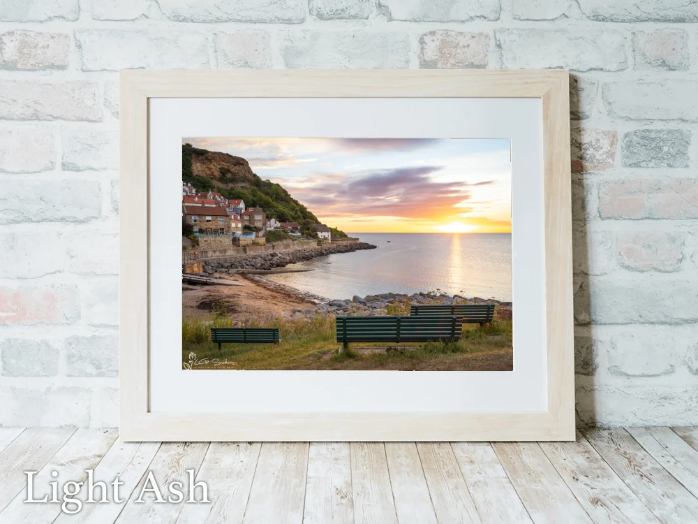 Runswick Bay Beach 5 Runswick Bay Beach - Light-Ash-Landscape-Frame