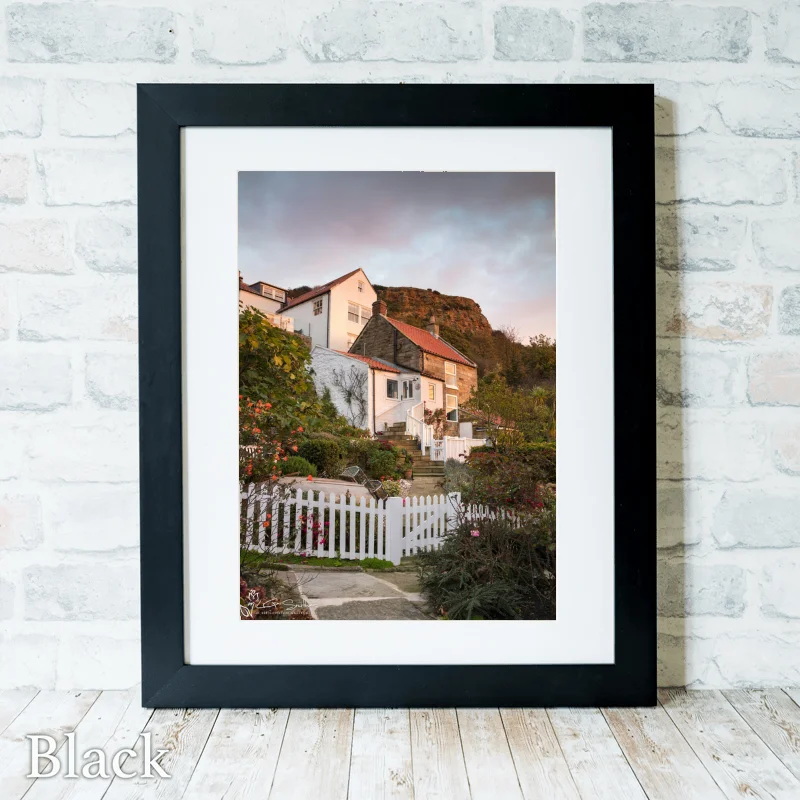 Runswick Bay Cottages 3 Runswick Bay Cottages - Black-Portrait-Frame