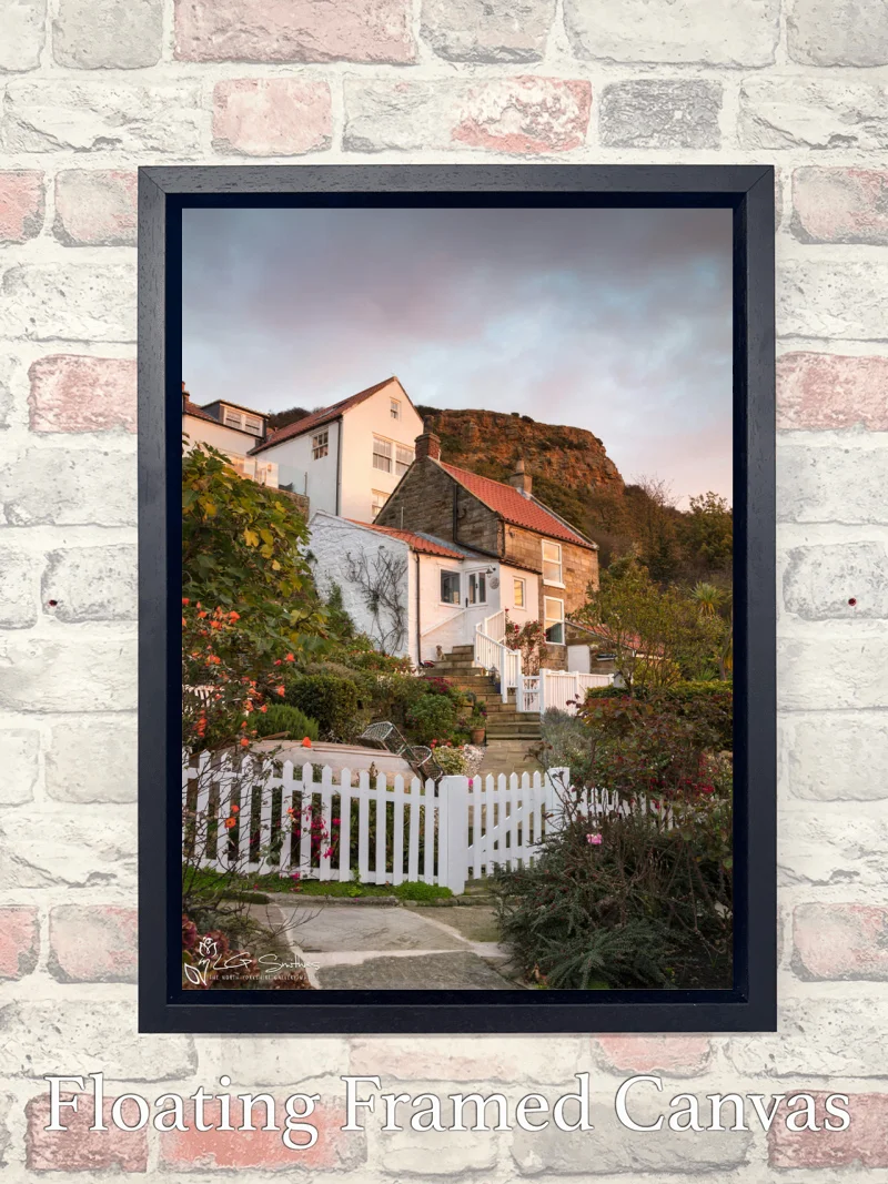 Runswick Bay Cottages 7 Runswick Bay Cottages - Float-Frame-Canvas-Portrait