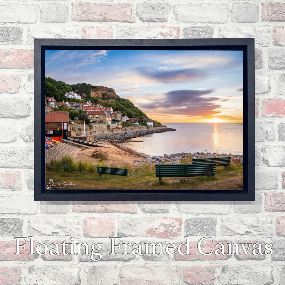 Runswick Bay God's Own County 3 Runswick Bay God's Own County - Landscape-Float-Frame-Canvas