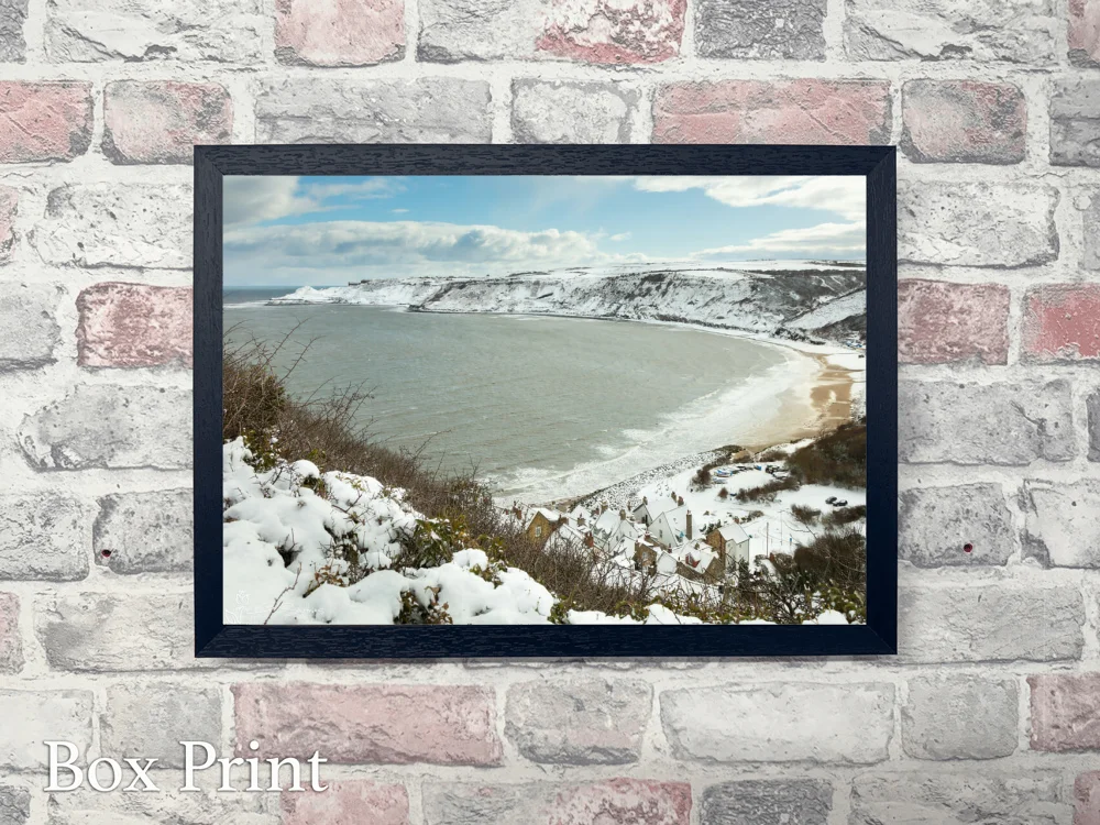 Runswick Bay To Kettleness Covered In Snow 4 Runswick Bay To Kettleness Covered In Snow - Landscape-Box-Print