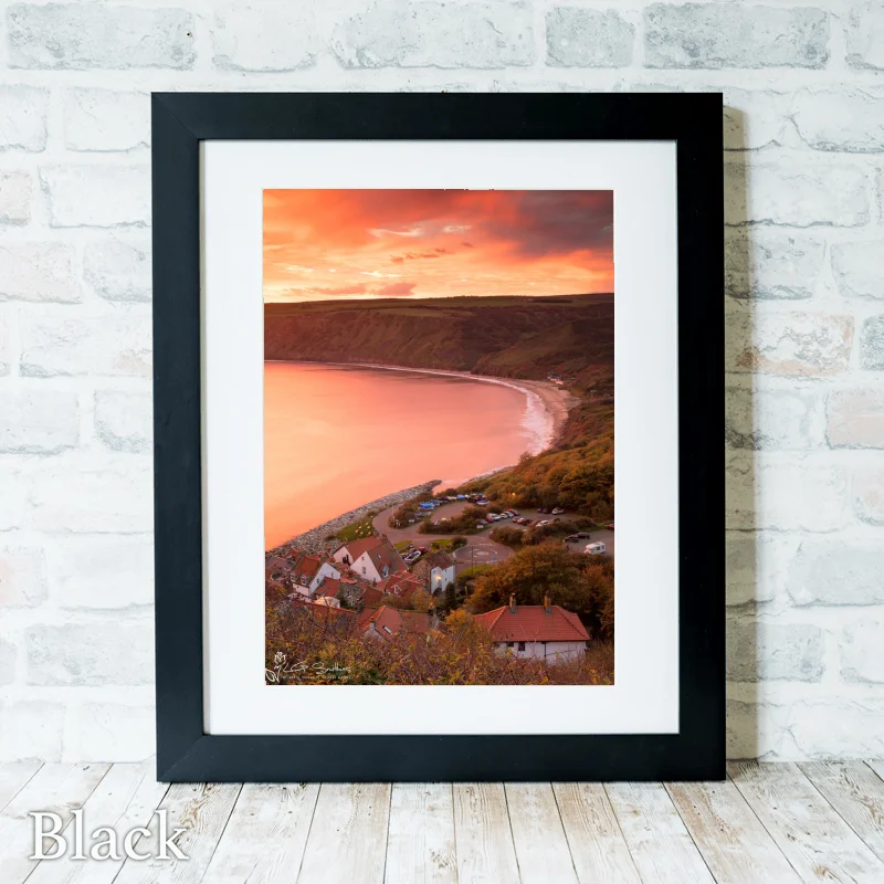 Runswick Bay Yorkshire 3 Runswick Bay Yorkshire - Black-Portrait-Frame