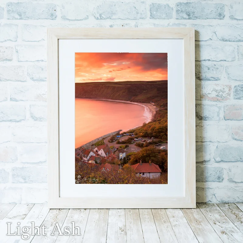 Runswick Bay Yorkshire 2 Runswick Bay Yorkshire - Light-Ash-Portrait-Frame