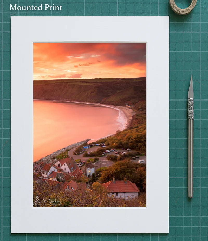 Runswick Bay Yorkshire 5 Runswick Bay Yorkshire - Mounted-Print-Portrait