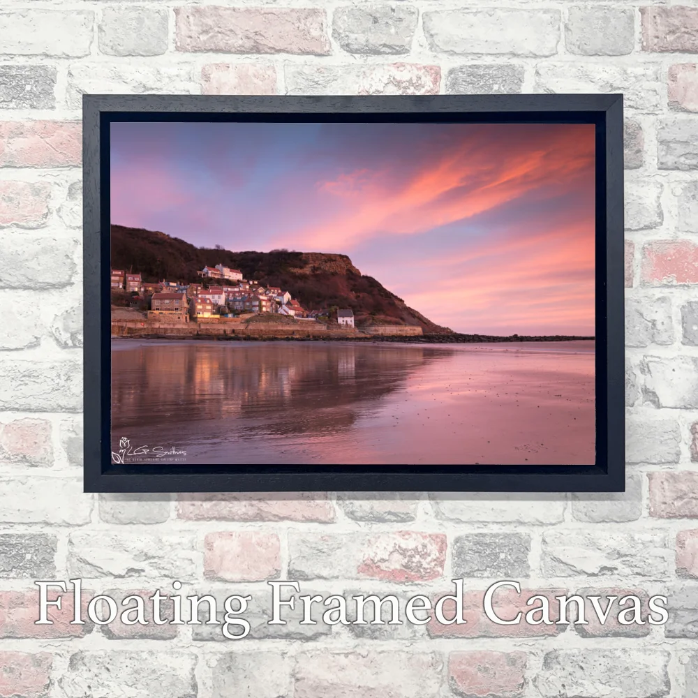 Runswick Reflections 3 Runswick Reflections - Landscape-Float-Frame-Canvas