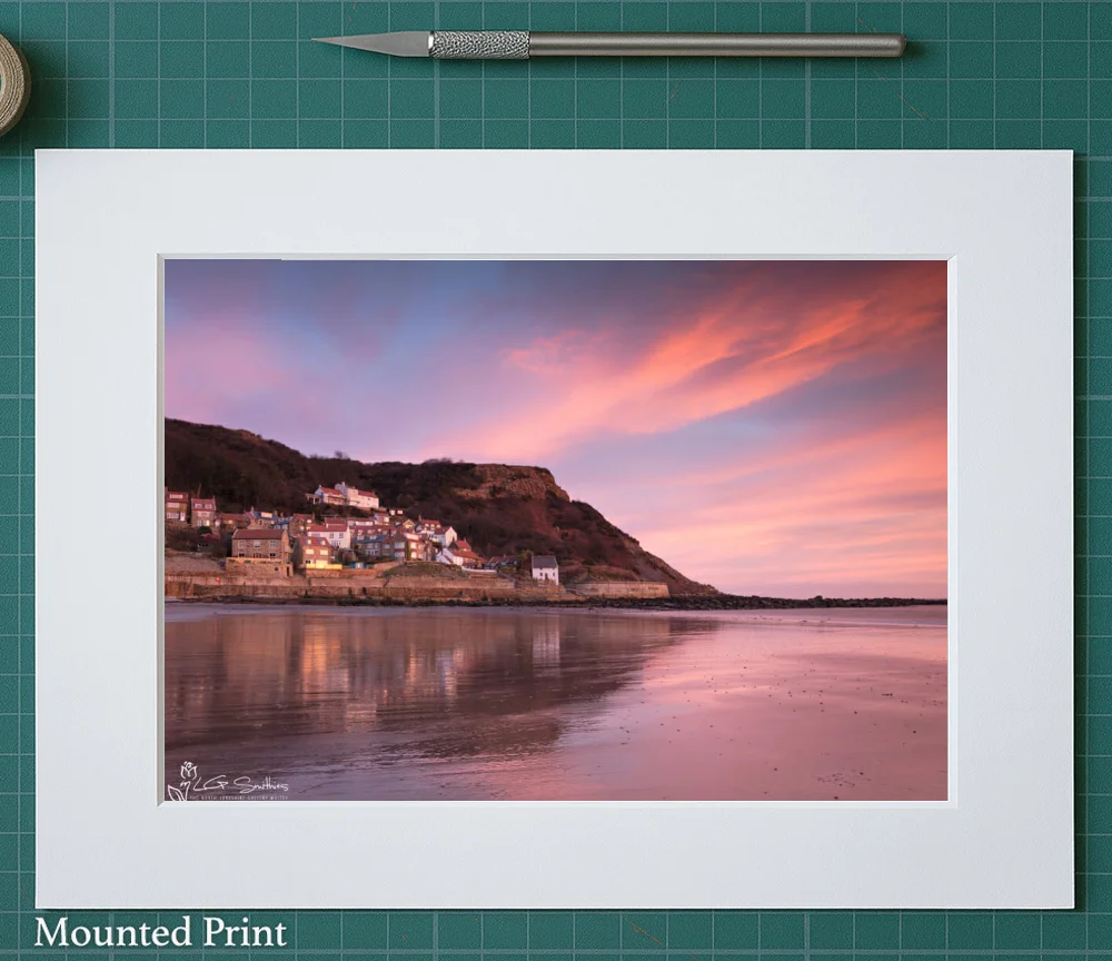 Runswick Reflections 2 Runswick Reflections - Landscape-Mounted-Print