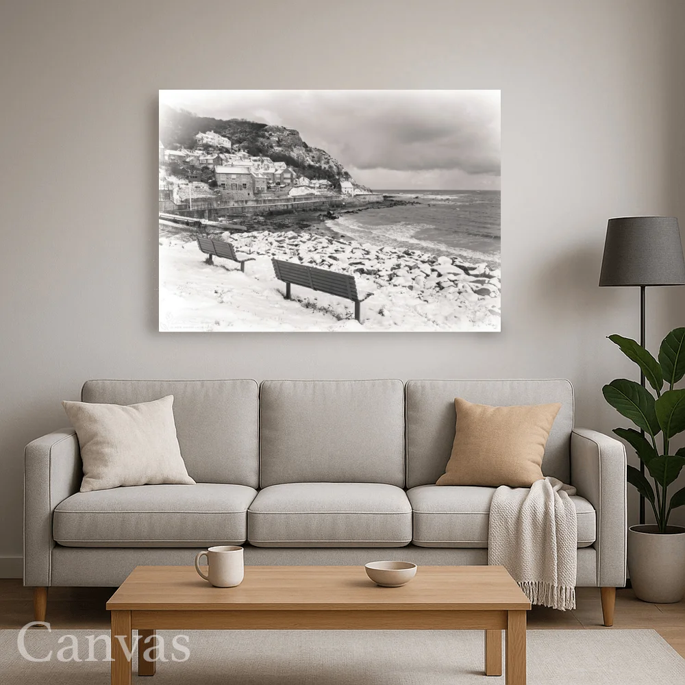 Runswick Snow Black And White 8 Runswick Snow Black And White - Wall-art-for-living-room-landscape