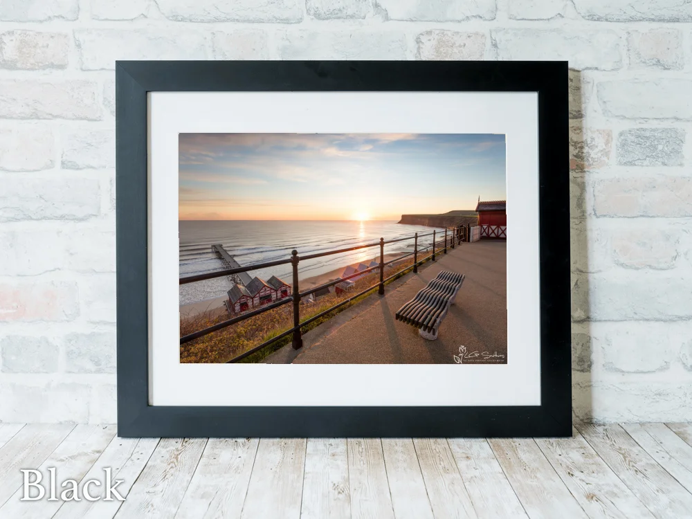 Saltburn Beach View 6 Saltburn Beach View - Black-Landscape-Frame