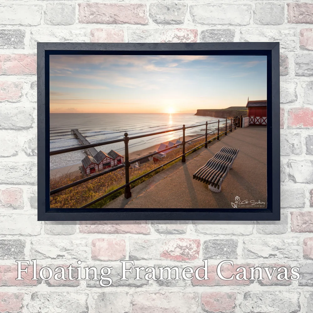 Saltburn Beach View 3 Saltburn Beach View - Landscape-Float-Frame-Canvas