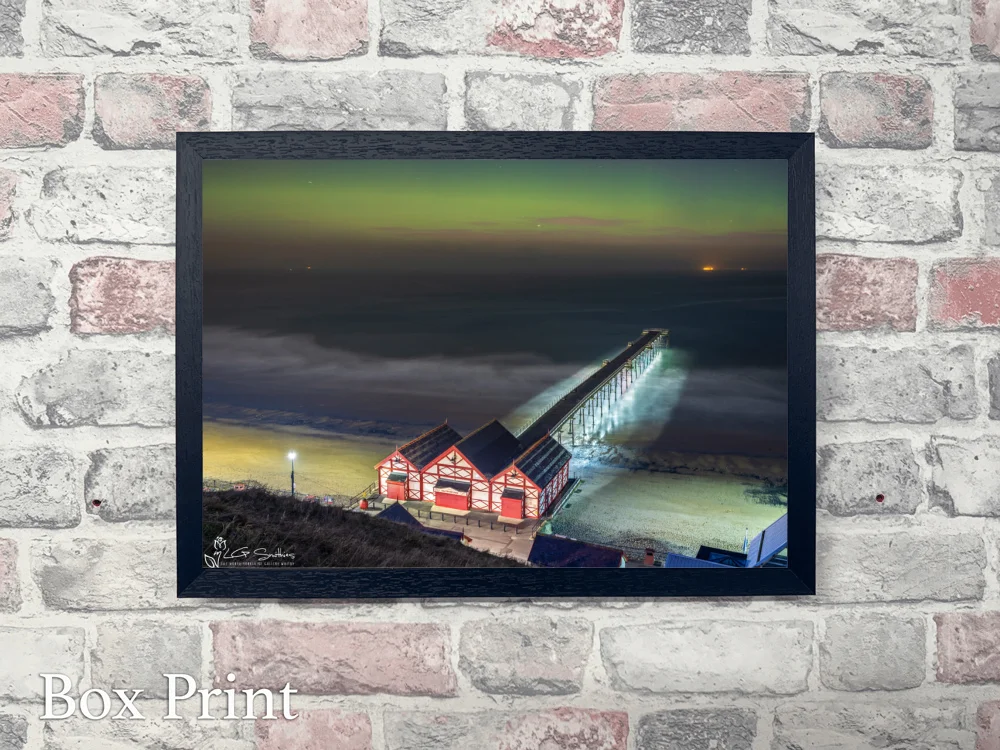 Saltburn Northern Lights 4 Saltburn Northern Lights - Landscape-Box-Print