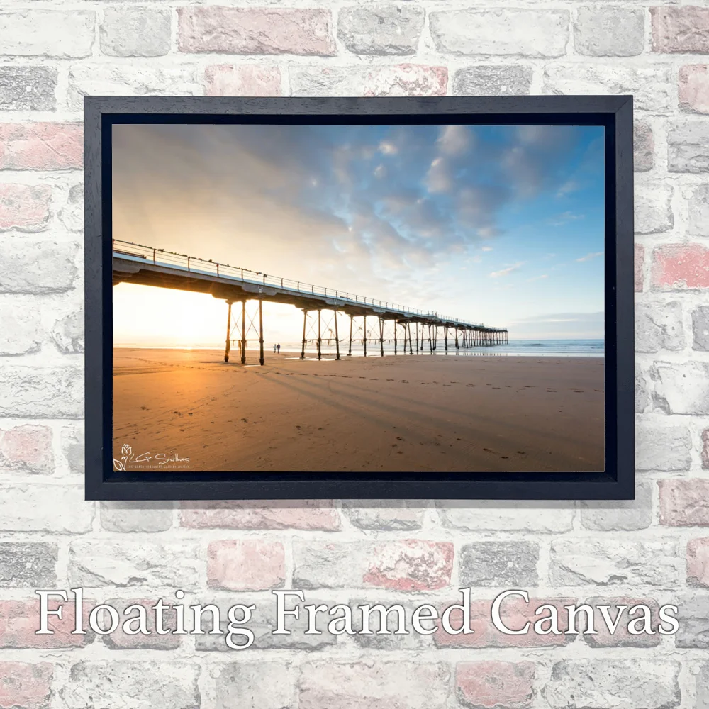 Saltburn Pier Sunset 3 Saltburn Pier Sunset - Landscape-Float-Frame-Canvas