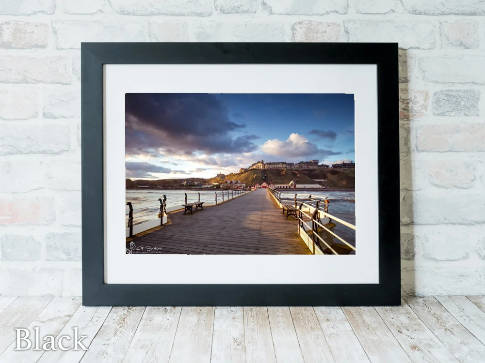 Saltburn Pier Winter Sunrise 6 Saltburn Pier Winter Sunrise - Black-Landscape-Frame