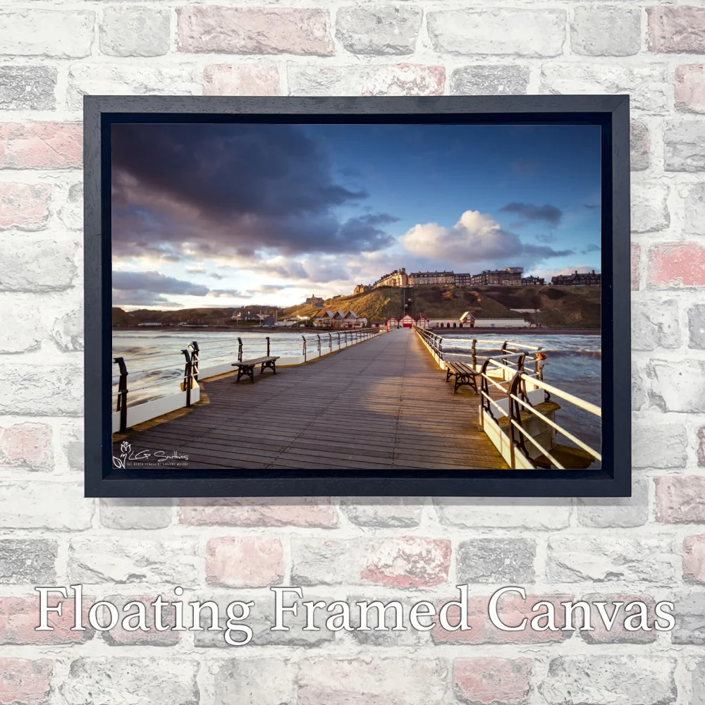 Saltburn Pier Winter Sunrise 3 Saltburn Pier Winter Sunrise - Landscape-Float-Frame-Canvas