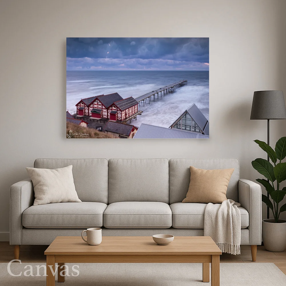 Saltburn Pier Winters Evening 8 Saltburn Pier Winters Evening - Wall-art-for-living-room-landscape