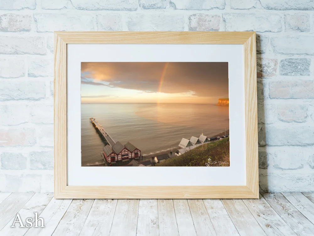 Saltburn Rainbow Over Huntcliff 7 Saltburn Rainbow Over Huntcliff - Ash-Landscape-Frame