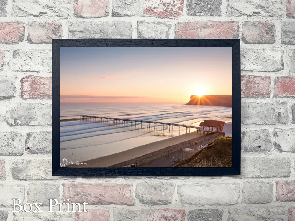 Saltburn Sunrise Over Huntcliff 4 Saltburn Sunrise Over Huntcliff - Landscape-Box-Print