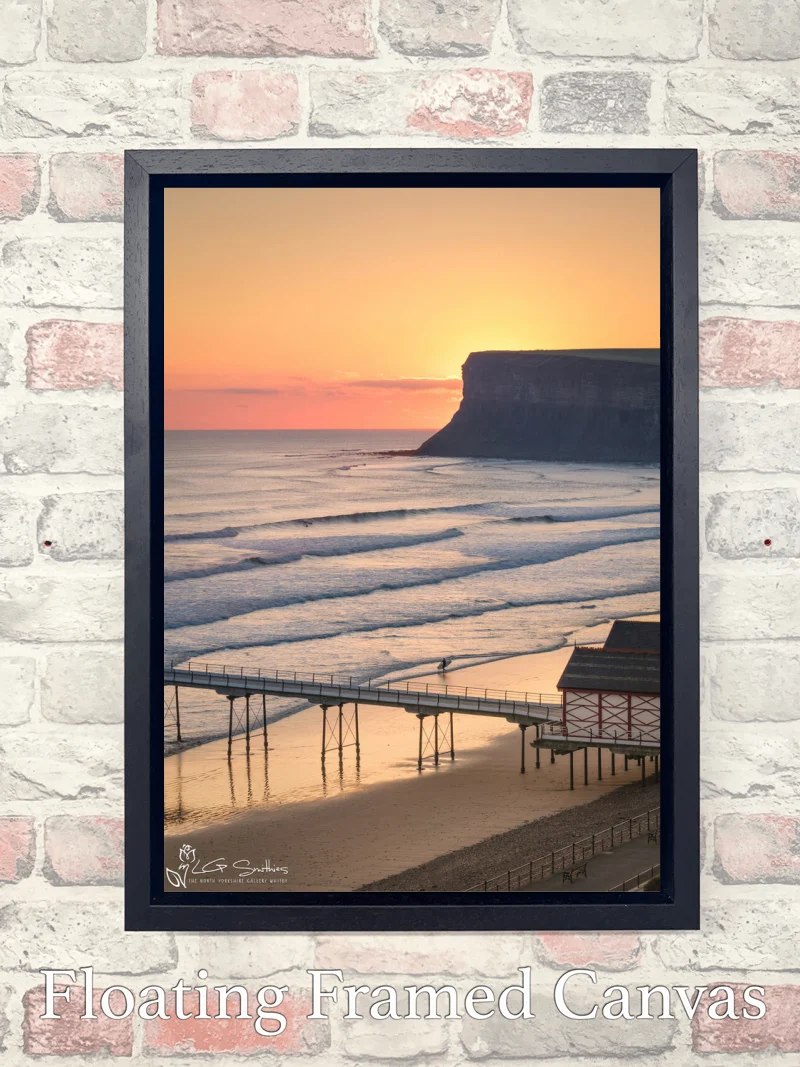 Saltburn Surfer 7 Saltburn Surfer - Float-Frame-Canvas-Portrait