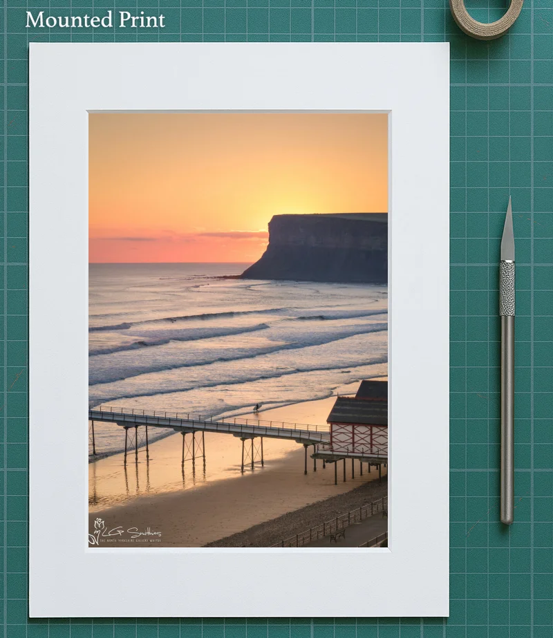 Saltburn Surfer 5 Saltburn Surfer - Mounted-Print-Portrait