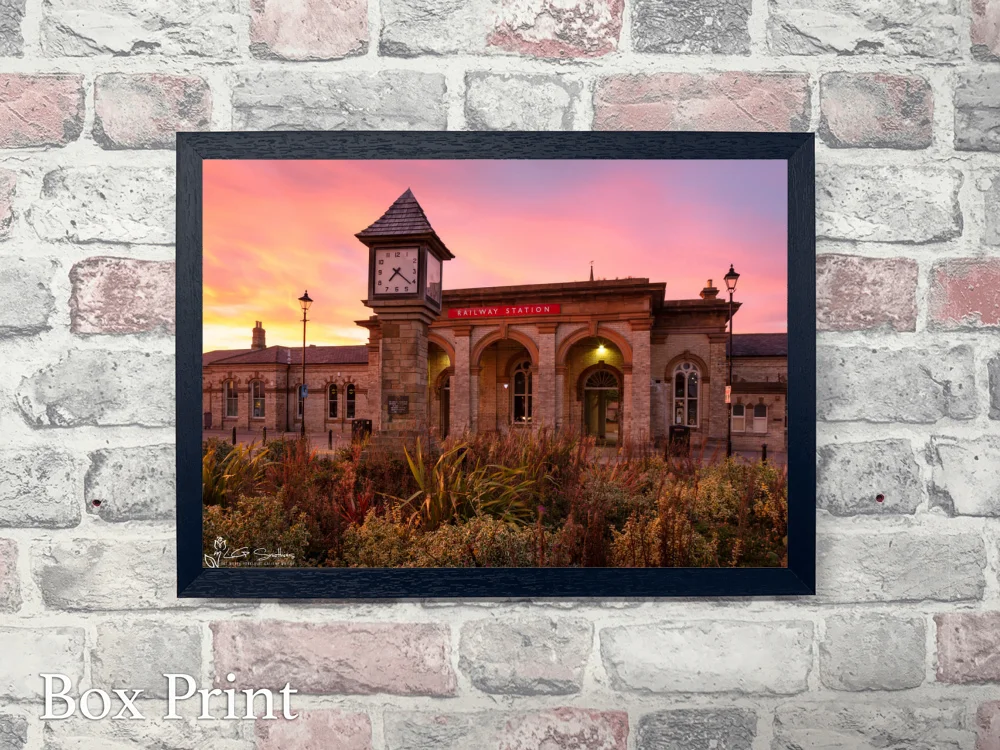 Saltburn Train Station At Sunset 4 Saltburn Train Station At Sunset - Landscape-Box-Print