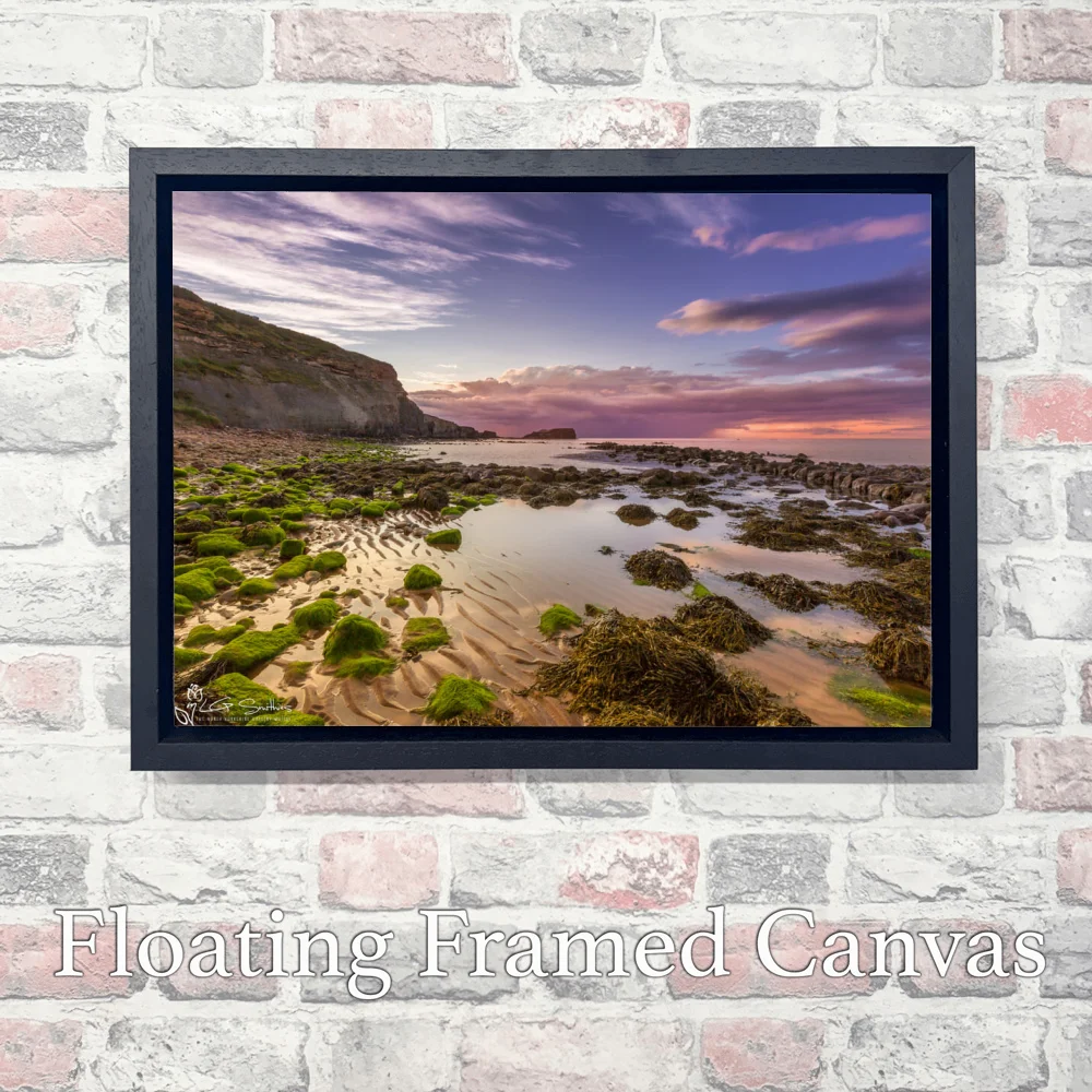 Saltwick Rock Pools 3 Saltwick Rock Pools - Landscape-Float-Frame-Canvas