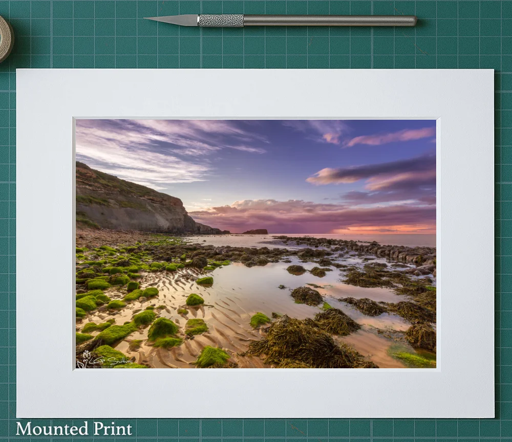Saltwick Rock Pools 2 Saltwick Rock Pools - Landscape-Mounted-Print