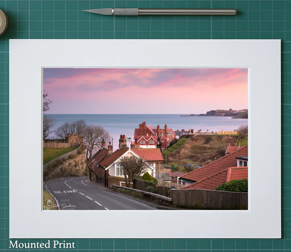Sandsend and Whitby 2 Sandsend and Whitby - Landscape-Mounted-Print