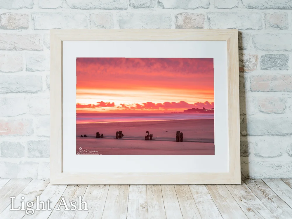 Sandsend Beach and Whitby at Dawn 5 Sandsend Beach and Whitby at Dawn - Light-Ash-Landscape-Frame