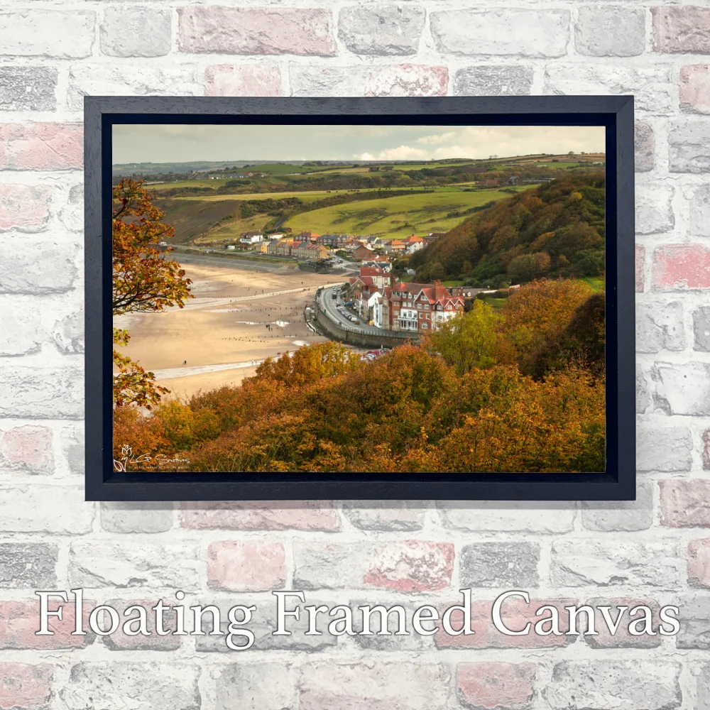 Sandsend In The Autumn 3 Sandsend In The Autumn - Landscape-Float-Frame-Canvas