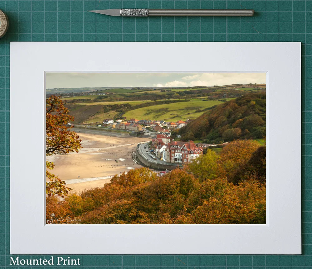 Sandsend In The Autumn 2 Sandsend In The Autumn - Landscape-Mounted-Print