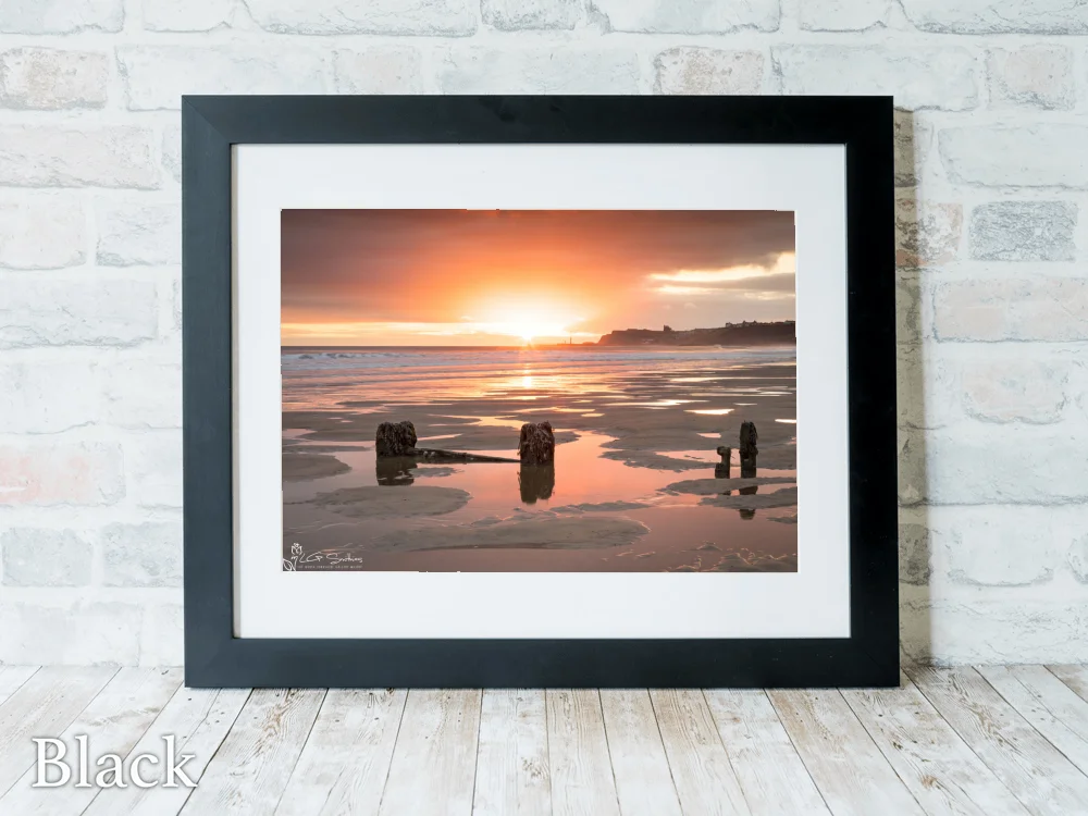 Sandsend Morning 6 Sandsend Morning - Black-Landscape-Frame