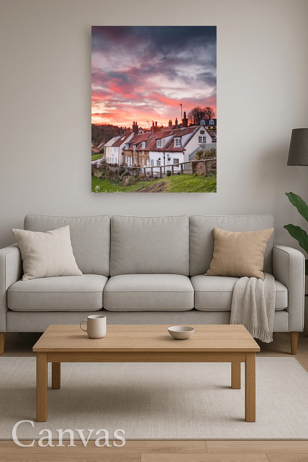 Sandsend Village 8 Sandsend Village - Wall-art-for-living-room-portrait