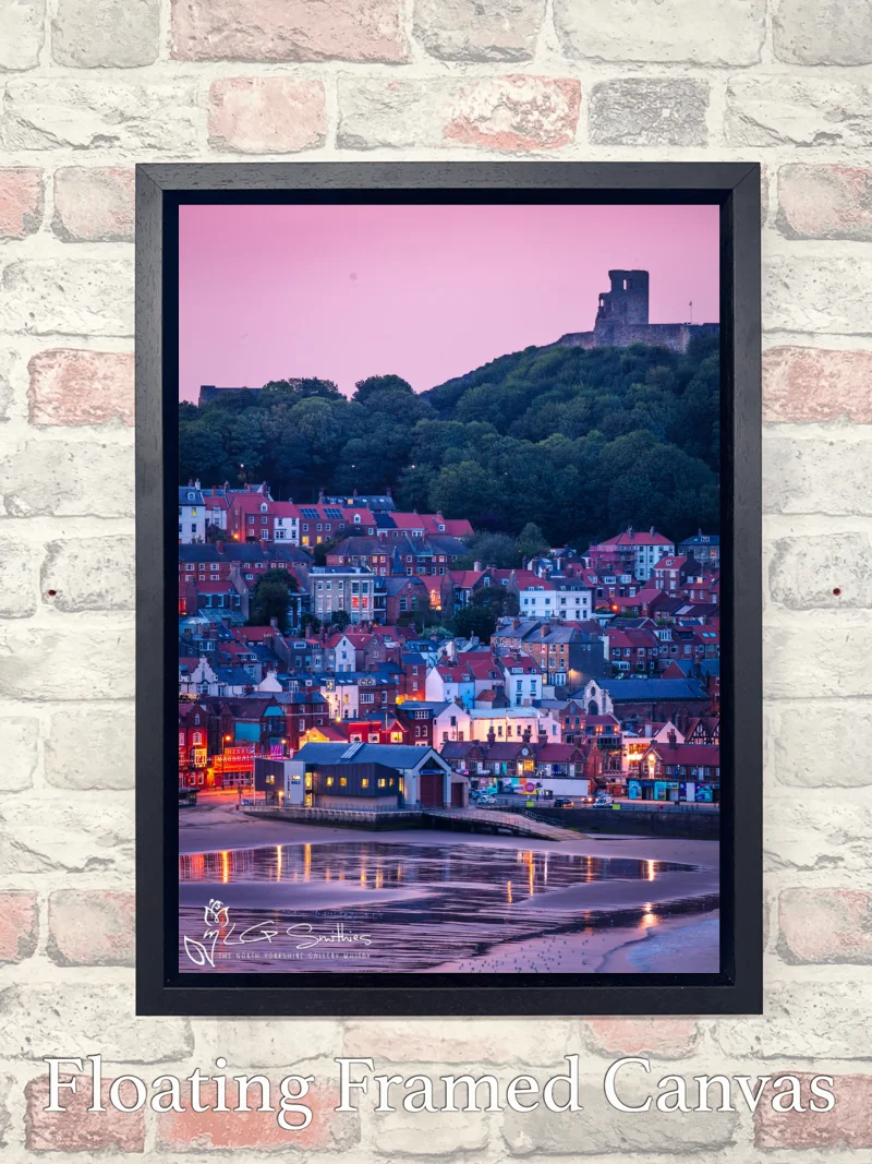 Scarborough Castle And South Bay At Dusk 7 Scarborough Castle And South Bay At Dusk - Float-Frame-Canvas-Portrait