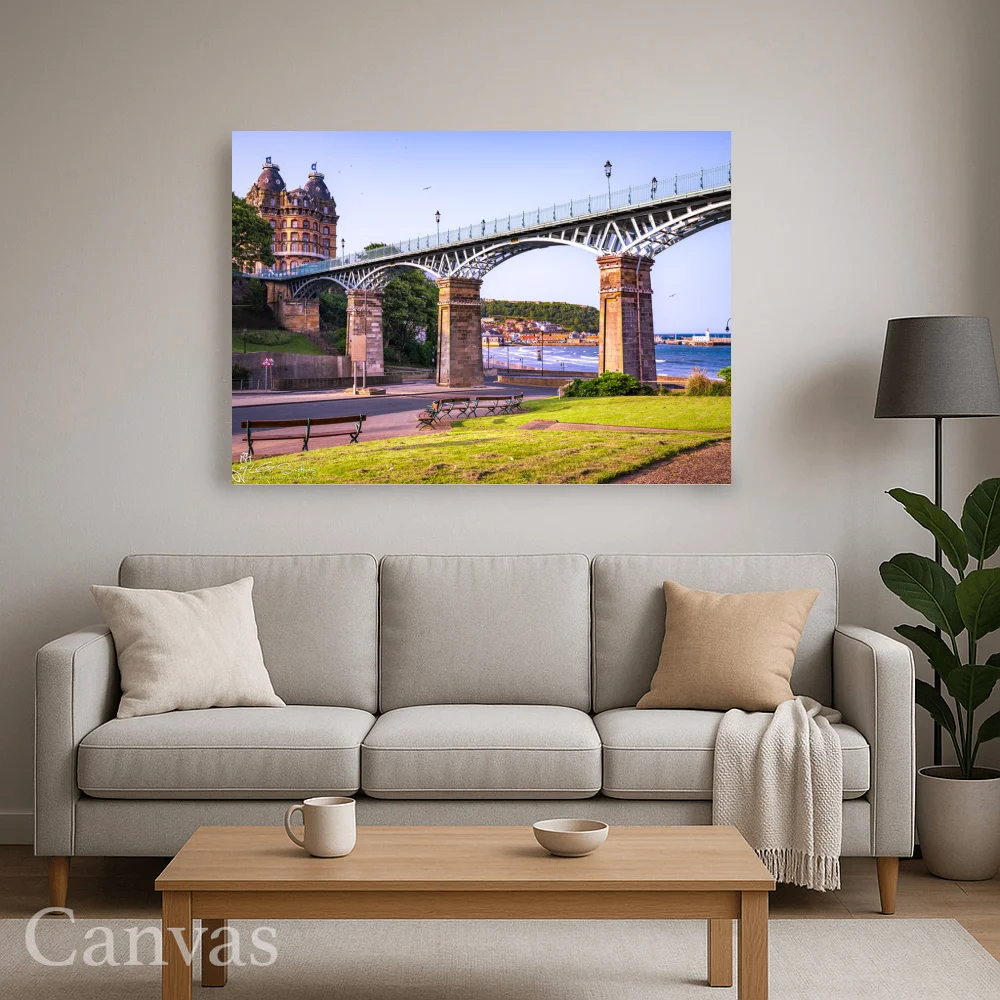 Scarborough South Bay with Spa Bridge and The Grand Hotel 8 Scarborough South Bay with Spa Bridge and The Grand Hotel - Wall-art-for-living-room-landscape