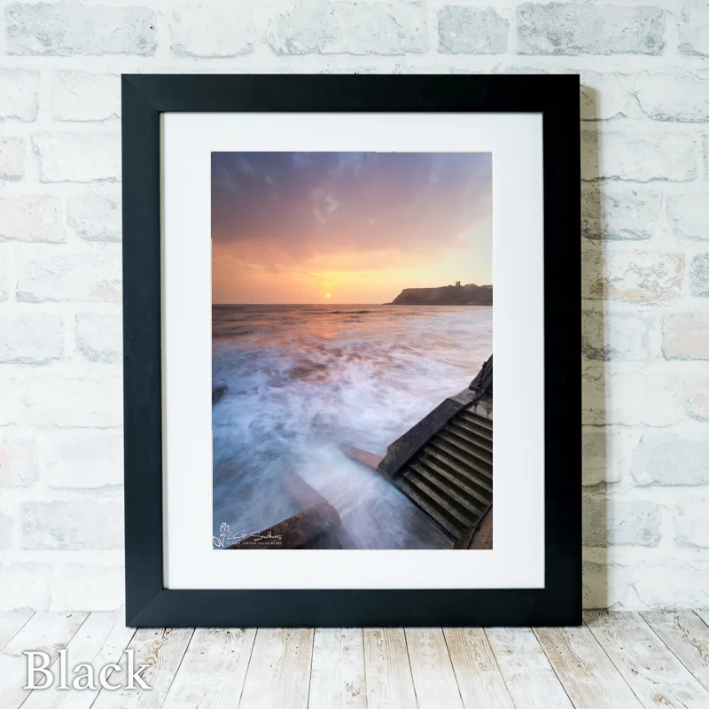 Scarborough Storm At Sunrise 3 Scarborough Storm At Sunrise - Black-Portrait-Frame
