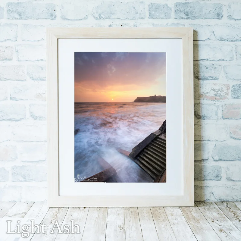 Scarborough Storm At Sunrise 2 Scarborough Storm At Sunrise - Light-Ash-Portrait-Frame