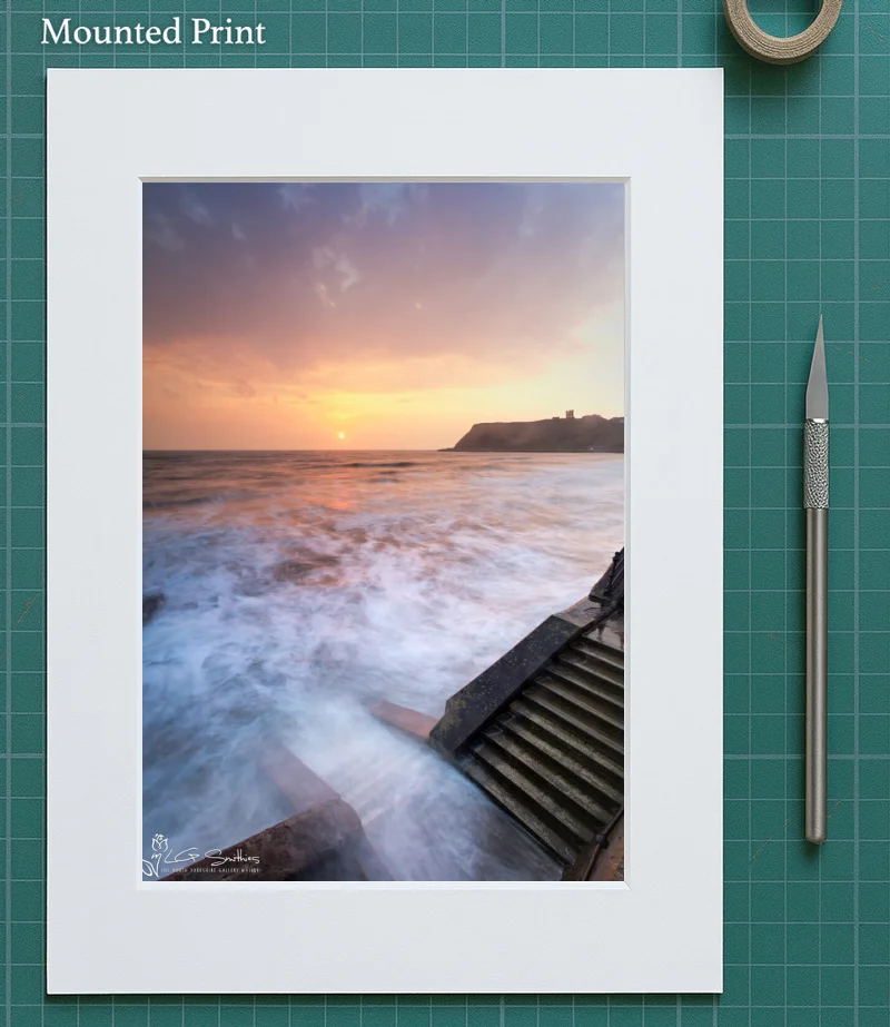 Scarborough Storm At Sunrise 5 Scarborough Storm At Sunrise - Mounted-Print-Portrait