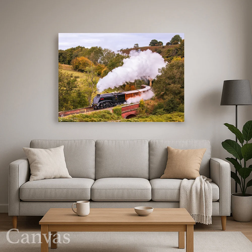 Sir Nigel Gresley At Darnholme NYMR - Wall-art-for-living-room-landscape