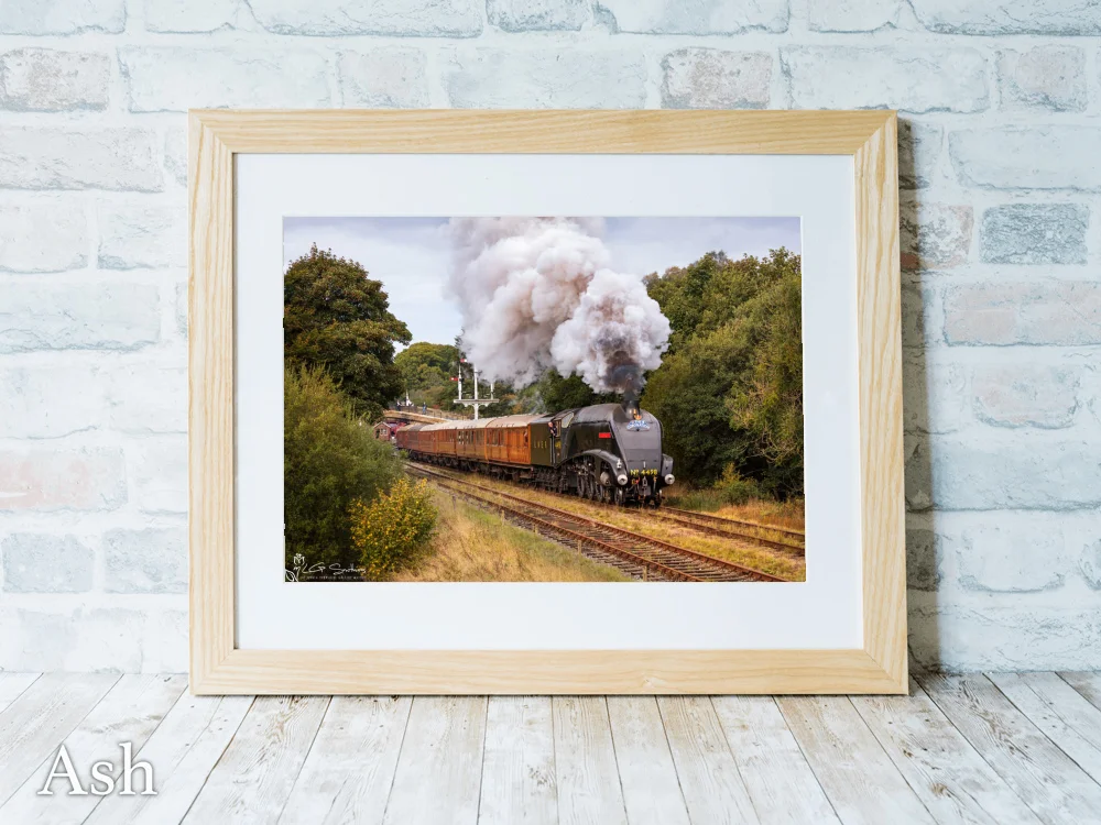 Sir Nigel Gresley Departing Goathland Station 7 Sir Nigel Gresley Departing Goathland Station - Ash-Landscape-Frame