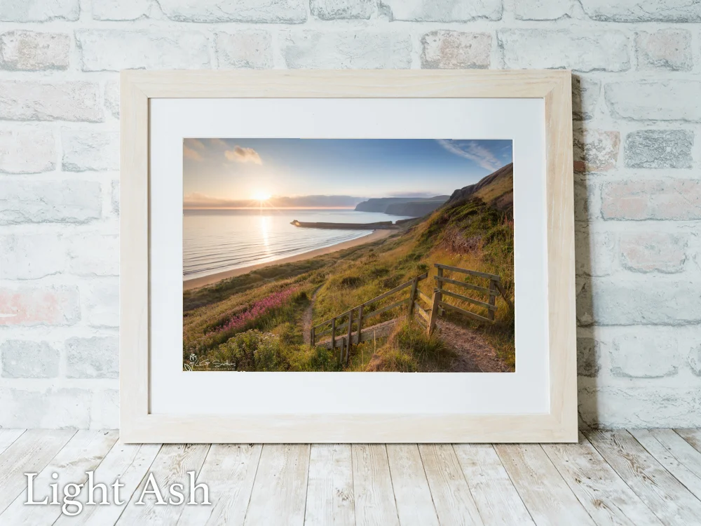 Skinningrove Sunrise 5 Skinningrove Sunrise - Light-Ash-Landscape-Frame