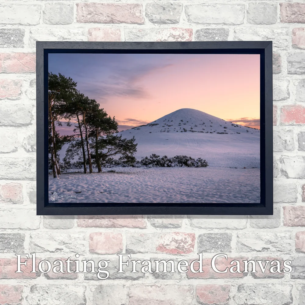 Snow Day, Freebrough Hill Moorsholm 3 Snow Day, Freebrough Hill Moorsholm - Landscape-Float-Frame-Canvas
