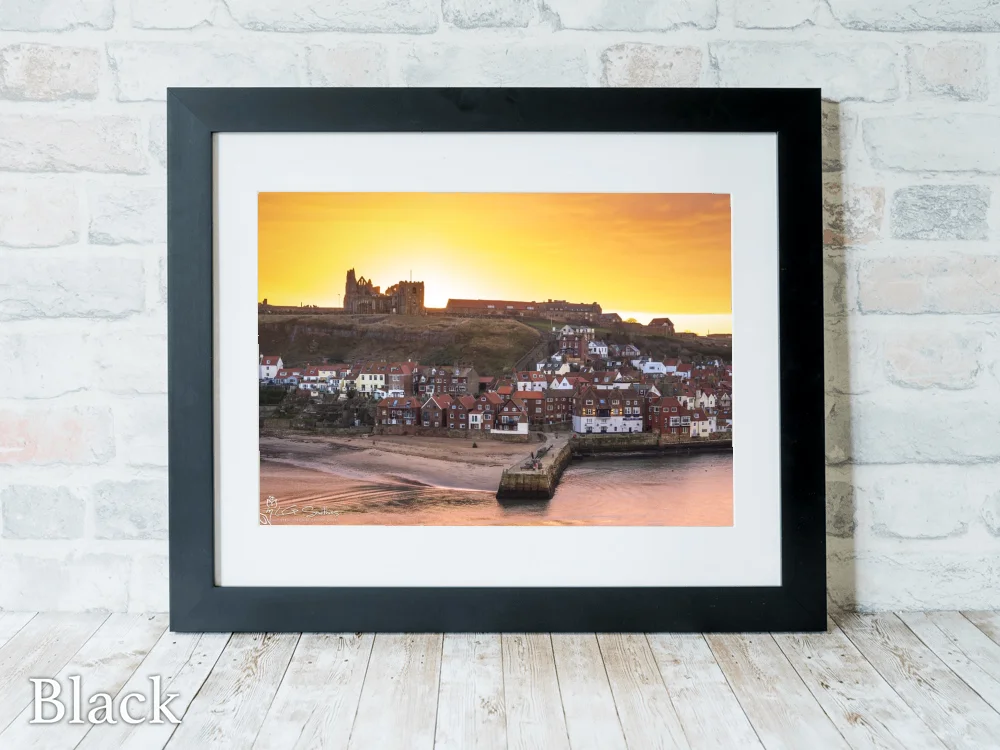 Spectacular Whitby Sunrise 6 Spectacular Whitby Sunrise - Black-Landscape-Frame