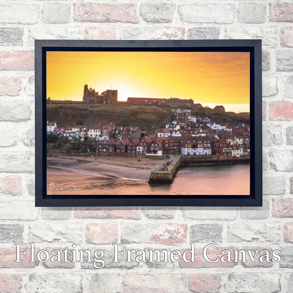 Spectacular Whitby Sunrise 3 Spectacular Whitby Sunrise - Landscape-Float-Frame-Canvas