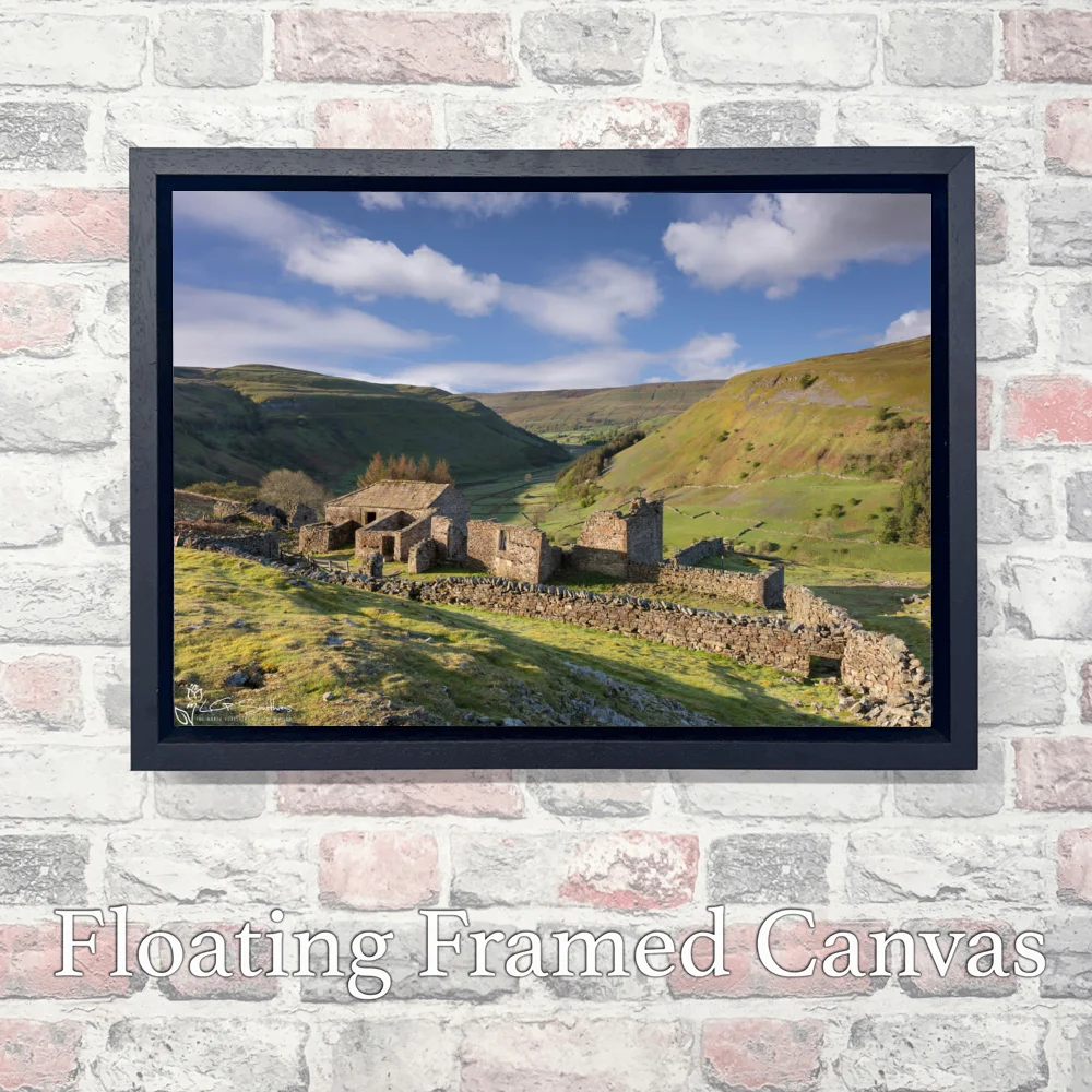 Spring Morning At Crackpot Hall 3 Spring Morning At Crackpot Hall - Landscape-Float-Frame-Canvas