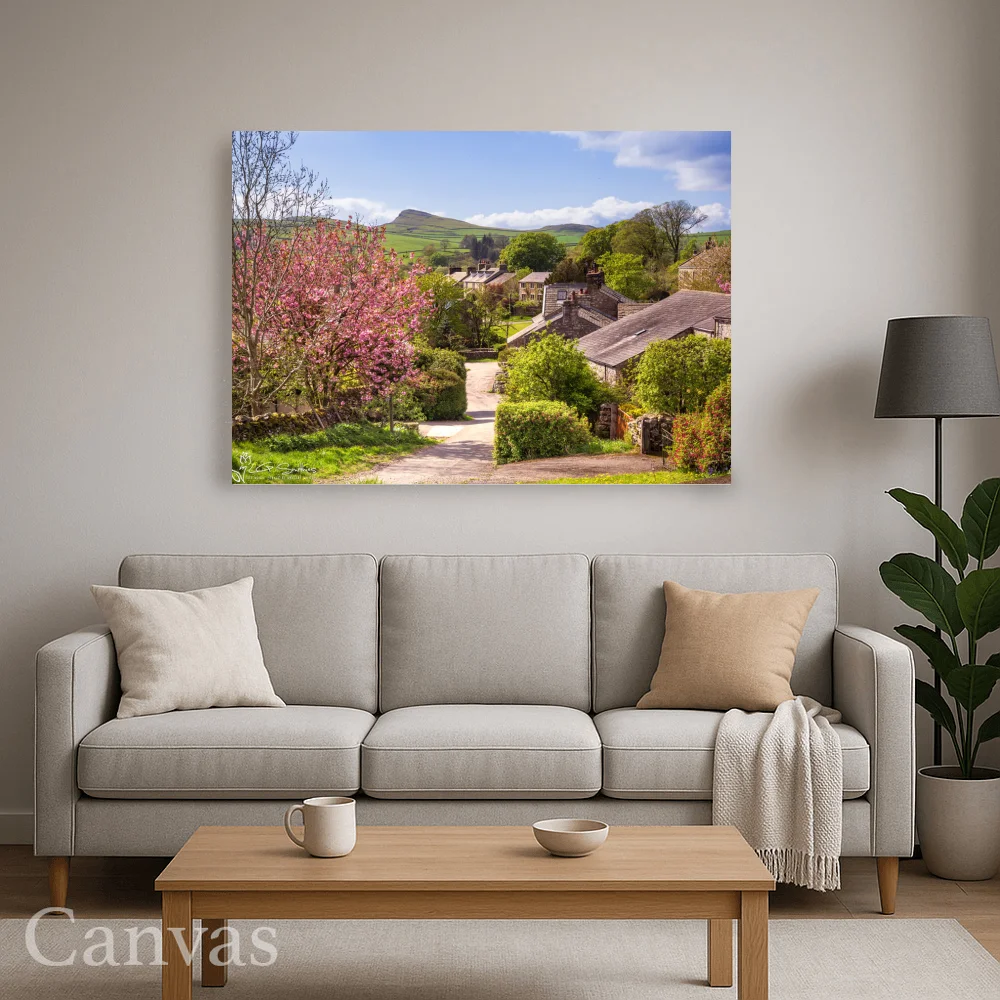Stainforth Cottages in Spring Sunshine 8 Stainforth Cottages in Spring Sunshine - Wall-art-for-living-room-landscape