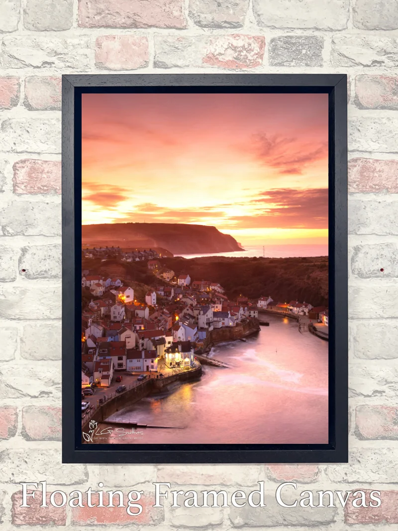 Staithes At Dusk 2019 7 Staithes At Dusk 2019 - Float-Frame-Canvas-Portrait