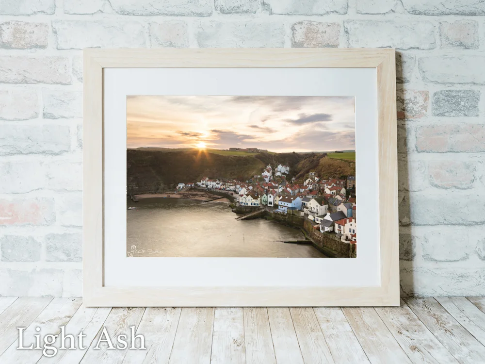Staithes Beach Sunrise 5 Staithes Beach Sunrise - Light-Ash-Landscape-Frame