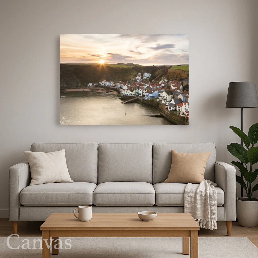 Staithes Beach Sunrise 8 Staithes Beach Sunrise - Wall-art-for-living-room-landscape