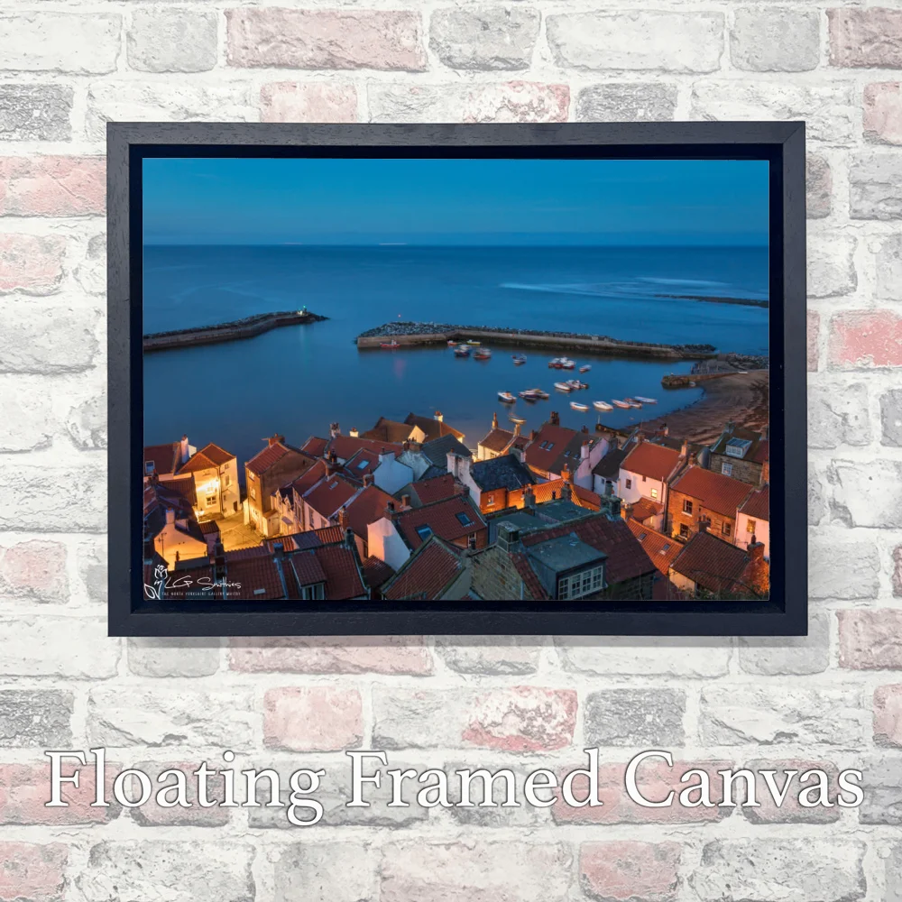 Staithes Boats In The Harbour 3 Staithes Boats In The Harbour - Landscape-Float-Frame-Canvas