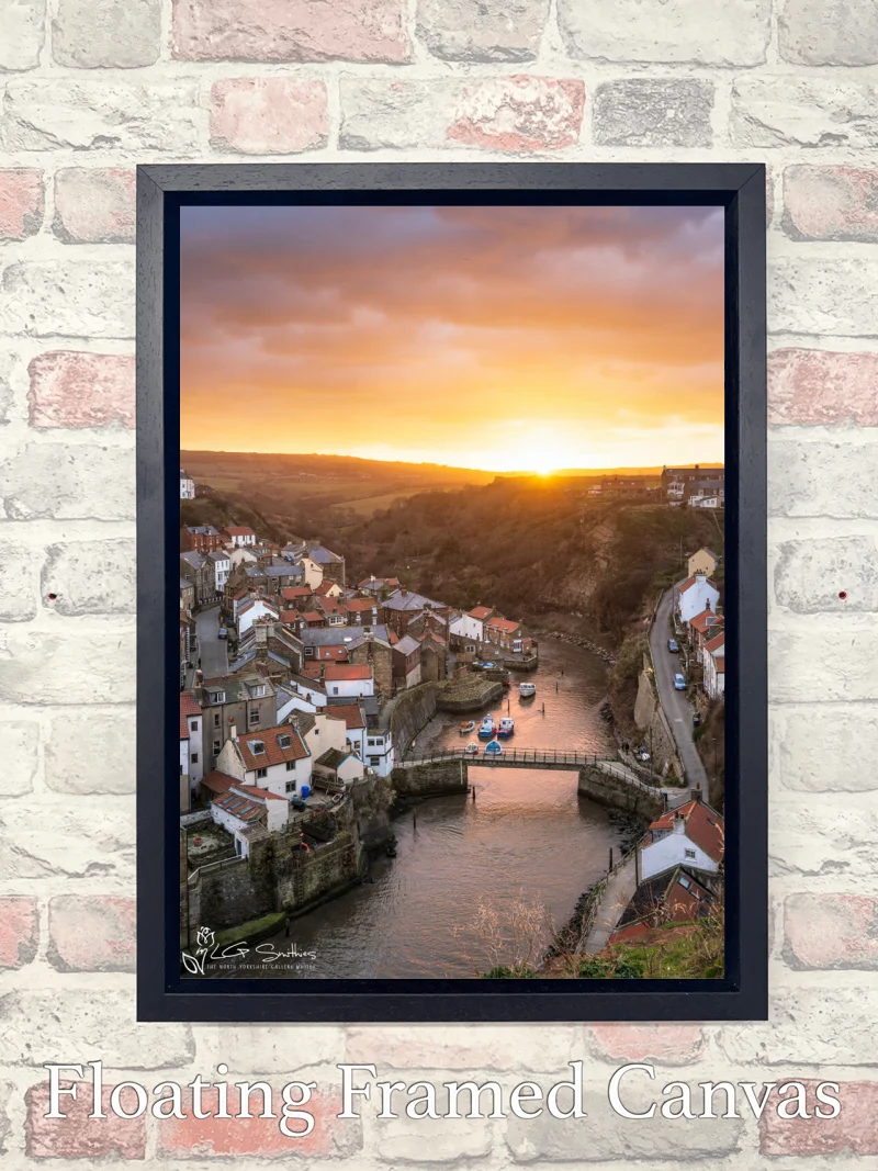 Staithes Glow 7 Staithes Glow - Float-Frame-Canvas-Portrait